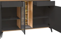 Mäusbacher Kommode Faro Sideboard 159 cm,inkl. Beleuchtung, Push to open, Metallfüße