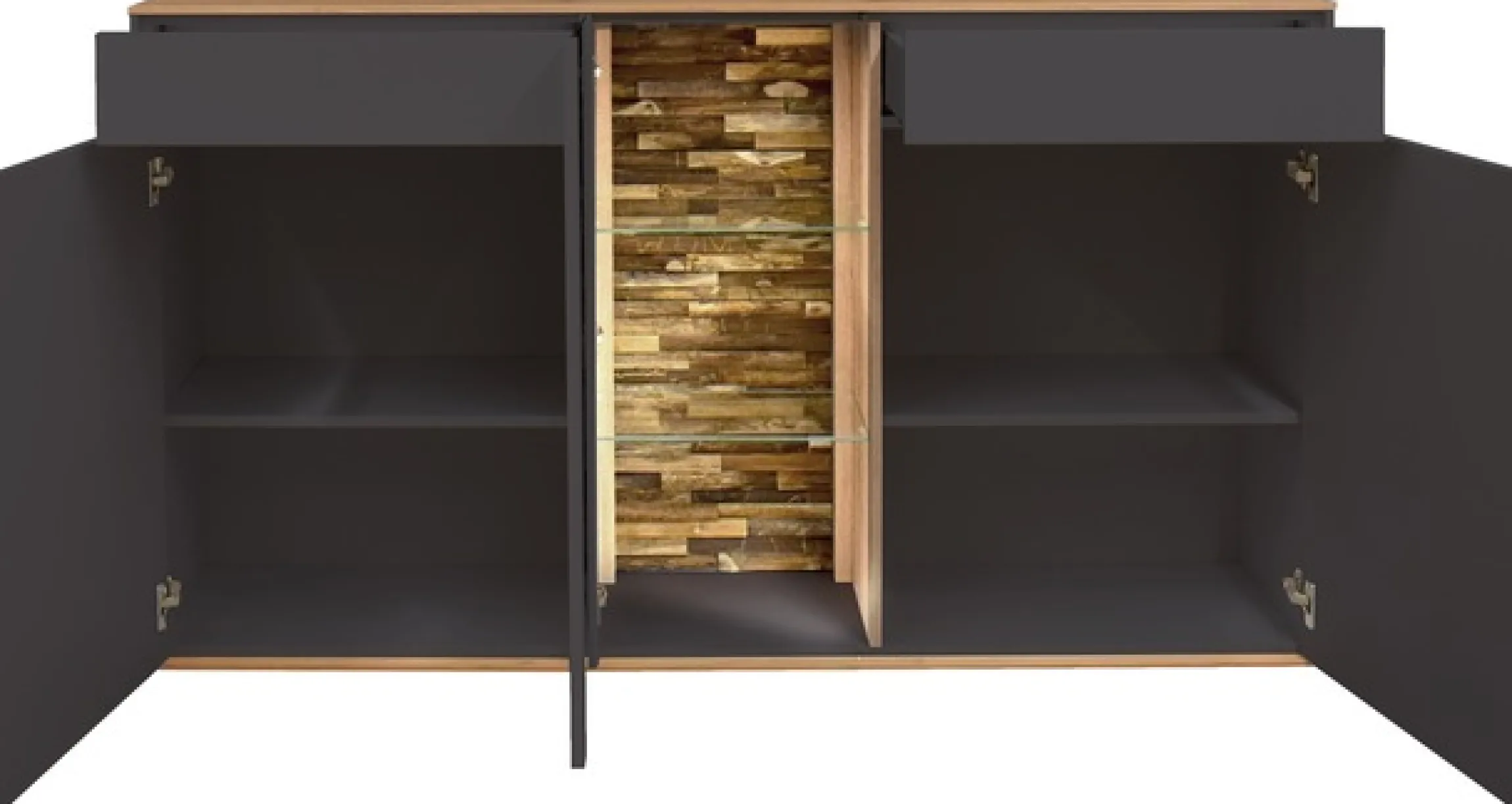 Mäusbacher Kommode Faro Sideboard B 159 cm, inkl. Beleuchtung, Push to open Funktion