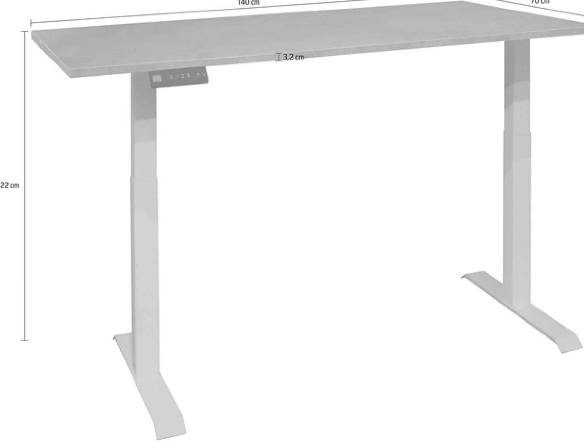 Mäusbacher Schreibtisch »Big System Office« Breite 140 cm, elektrisch höhenverstellbar