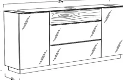 Mäusbacher Sideboard »Nova« Sideboard, BHT 214/92/42 cm, inkl. Griffbeleuchtung, Türdämpfung