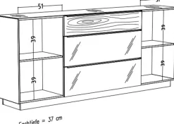 Mäusbacher Sideboard »Nova« Sideboard, BHT 214/92/42 cm, inkl. Griffbeleuchtung, Türdämpfung