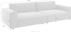 Musterring Big-Sofa »MR Lucia, puristischer Luxus von Musterring« Erstklassige Kammerkissen, weiche Polsterung & zeitloser Look