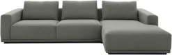 Musterring Ecksofa »JustB! PM200, Holzrahmen in schwarz, wahlw. Sitzvorzug, Breite 316cm« Anreihsofa links & Longchair rechts, mit Armlehnen, inkl. Rückenkissen