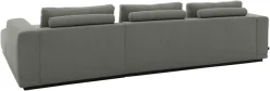 Musterring Ecksofa »JustB! PM200, Holzrahmen in schwarz, wahlw. Sitzvorzug, Breite 316cm« Anreihsofa links & Longchair rechts, mit Armlehnen, inkl. Rückenkissen