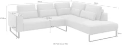 Musterring Ecksofa »JUSTB! PM100, stilvoller Lounge-Komfort von Musterring« Kollektion Bettina Zimmermann, optionaler Sitzvorzug & Fuß-Auswahl