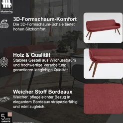 Musterring Essbank »Tavia« Stativgestell Wildnussbaum massiv geölt, Breite 180, 200 oder 220 cm