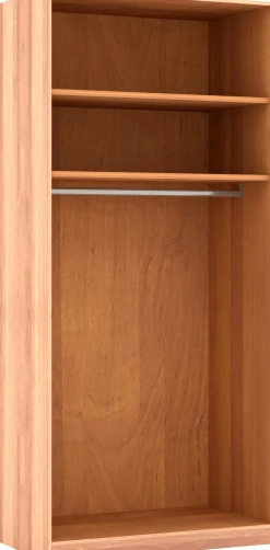 Musterring Kleiderschrank »Sorrent, Kleiderschrank, teilmassiv Eiche« mit Türdämpfern, in 5 Breiten & 2 Höhen, extra Böden, MADE IN GERMANY,Türen in Eiche massiv mit Absetzung in Schiefer, verschiedene Maße