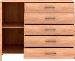 Musterring Kombikommode »Sorrent Sideboard, Wäscheschrank, mit Schubladen« Kommode, mit Selbsteinzug und Dämpfung, MADE IN GERMANY,mit Schubkästen, Fronten in Eiche massiv, Breite 120 oder 141 cm