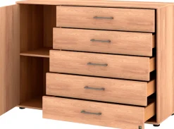 Musterring Kombikommode »Sorrent Sideboard, Wäscheschrank, mit Schubladen« Kommode, mit Selbsteinzug und Dämpfung, MADE IN GERMANY,mit Schubkästen, Fronten in Eiche massiv, Breite 120 oder 141 cm