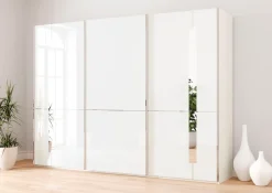Musterring Schwebetürenschrank »Imola W« inkl. Einlegeböden und Kleiderstangen, mit Glastüren inkl. Zierspiegel