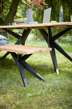 Musterring Sitzbank »Freilicht Bänke« 1 Stk. tlg. Massives Teak mit Baumkante, in drei Größen: 220, 240 und 280 cm
