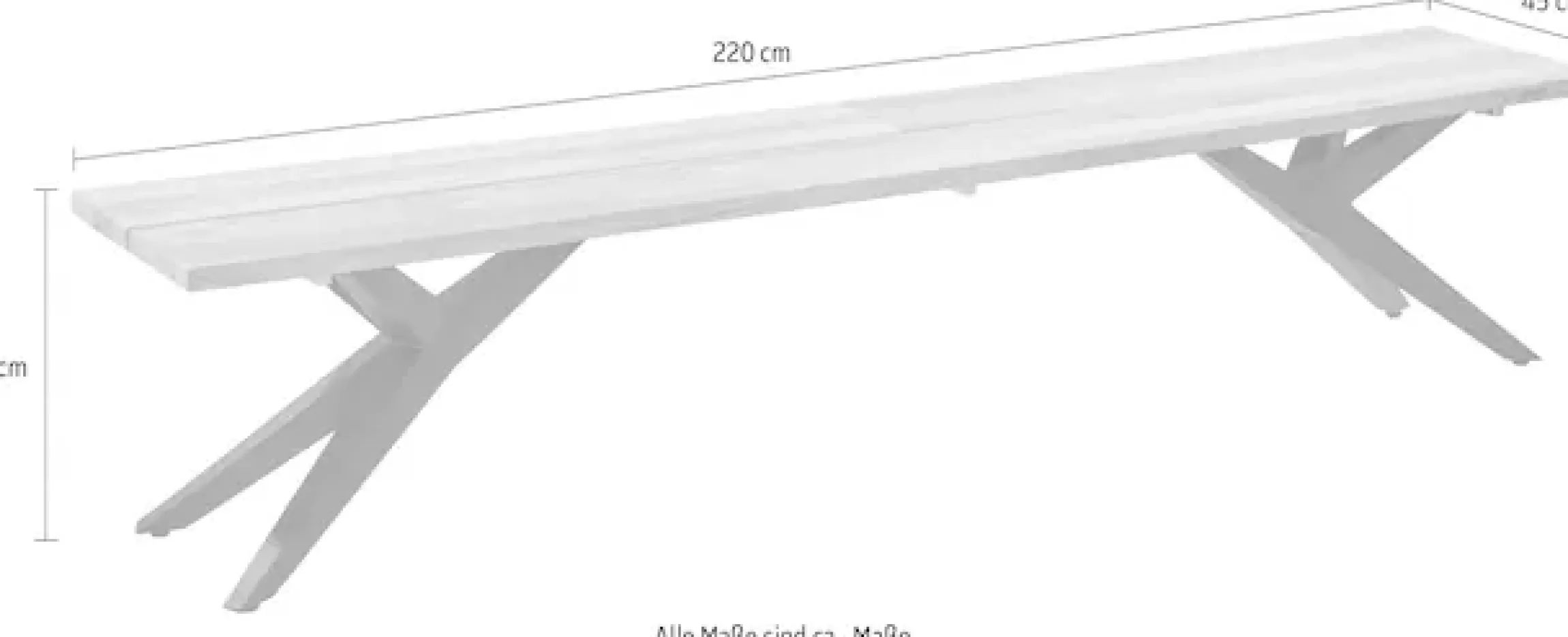 Musterring Sitzbank »Freilicht Bänke« 1 Stk. tlg. Massives Teak mit Baumkante, in drei Größen: 220, 240 und 280 cm