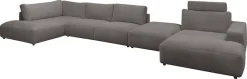 Musterring Wohnlandschaft »Lucia bequem und viel Platz, U-Form« Cord-Bezug, inklusive Kopfstütze, Gesamtbreite 504 cm