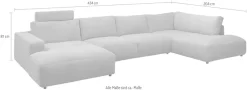 Musterring Wohnlandschaft »Lucia viel Platz, bequem, U-Form« Verschiedene Farben, inkl. Kopfstütze, Gesamtbreite 434 cm