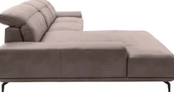 Musterring Wohnlandschaft »MR 2490 Ecksofa mit erstklassigem Sitzkomfort, Long-Life-Leder« Fuß schwarz, Sitzhöhe 48cm, wahlweise mit Funktionen, Maße 342x207 cm