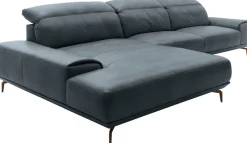 Musterring Wohnlandschaft »MR 2490 Ecksofa mit erstklassigem Sitzkomfort, Long-Life-Leder« Bronze-Fuß, Sitzhöhe 48cm, wahlweise mit Funktionen, Maße 342 x 207 cm