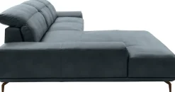 Musterring Wohnlandschaft »MR 2490 Ecksofa mit erstklassigem Sitzkomfort, Long-Life-Leder« Bronze-Fuß, Sitzhöhe 48cm, wahlweise mit Funktionen, Maße 342 x 207 cm