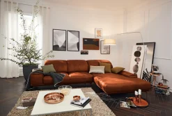 Musterring Wohnlandschaft »MR 2490 Ecksofa mit erstklassigem Sitzkomfort, Long-Life-Leder« Bronze-Fuß Sitzhöhe 46cm, wahlweise mit Funktionen, Maße 342 x 207 cm
