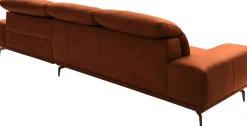 Musterring Wohnlandschaft »MR 2490 Ecksofa mit erstklassigem Sitzkomfort, Long-Life-Leder« Bronze-Fuß Sitzhöhe 46cm, wahlweise mit Funktionen, Maße 342 x 207 cm