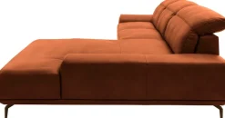 Musterring Wohnlandschaft »MR 2490 Ecksofa mit erstklassigem Sitzkomfort, Long-Life-Leder« Bronze-Fuß Sitzhöhe 46cm, wahlweise mit Funktionen, Maße 342 x 207 cm