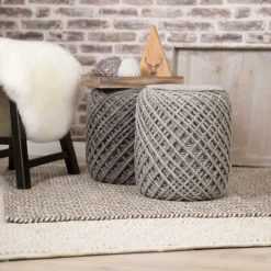 Obsession Sitzhocker »Hocker My Royal Pouf« 1 Stk. tlg. rund, Ø 40 cm, Höhe 40 cm, handgearbeitet, Wohnzimmer & Schlafzimmer