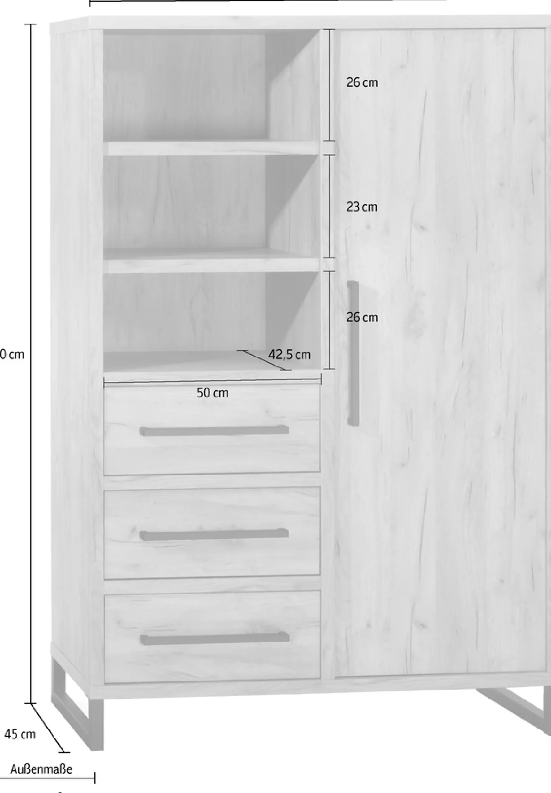 OMG Design Barschrank »Ronda« mit Soft-Close, mit Metallgestell