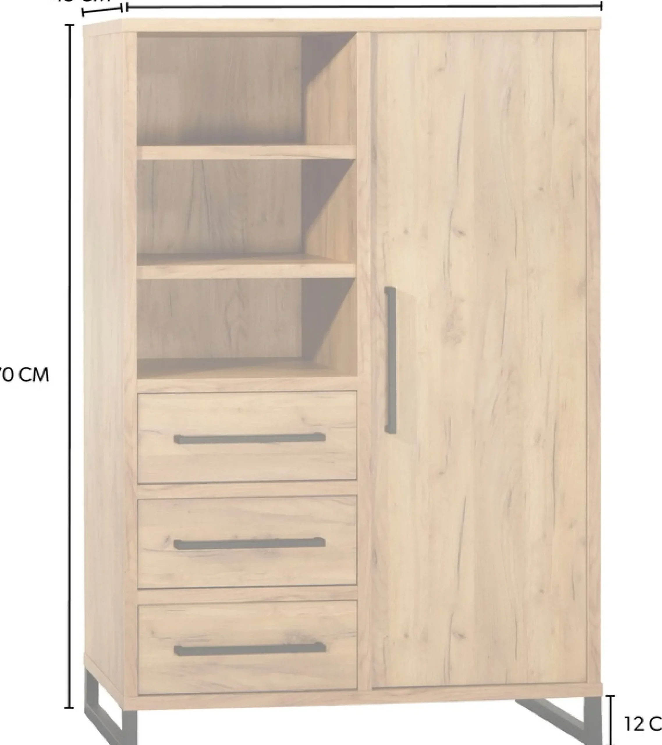 OMG Design Barschrank »Ronda« mit Soft-Close, mit Metallgestell