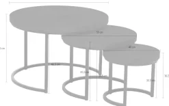 OMG Design Couchtisch »Hugo« 3 Stk. tlg. im 3er Set, variabel stellbar