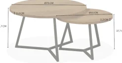 OMG Design Couchtisch »Torino« 1 Stk. tlg. im 2er Set, variabel stellbar
