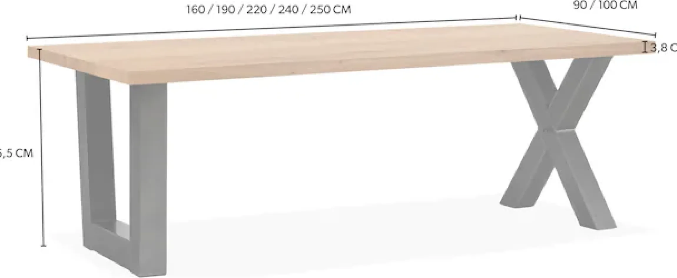 OMG Design Esstisch »Formula« 1 Stk. tlg. Hochwertige Melamin-Tischplatte mit Metallgestell