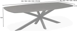 OMG Design Esstisch »Nottingham« 1 Stk. tlg. Eiche Massivholz, mit Spider-Gestell