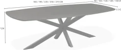 OMG Design Esstisch »Nottingham« 1 Stk. tlg. Eiche Massivholz, mit Spider-Gestell