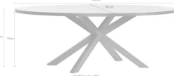 OMG Design Esstisch »Scarlet« moderne Bootsform (oval), Breite 200 cm