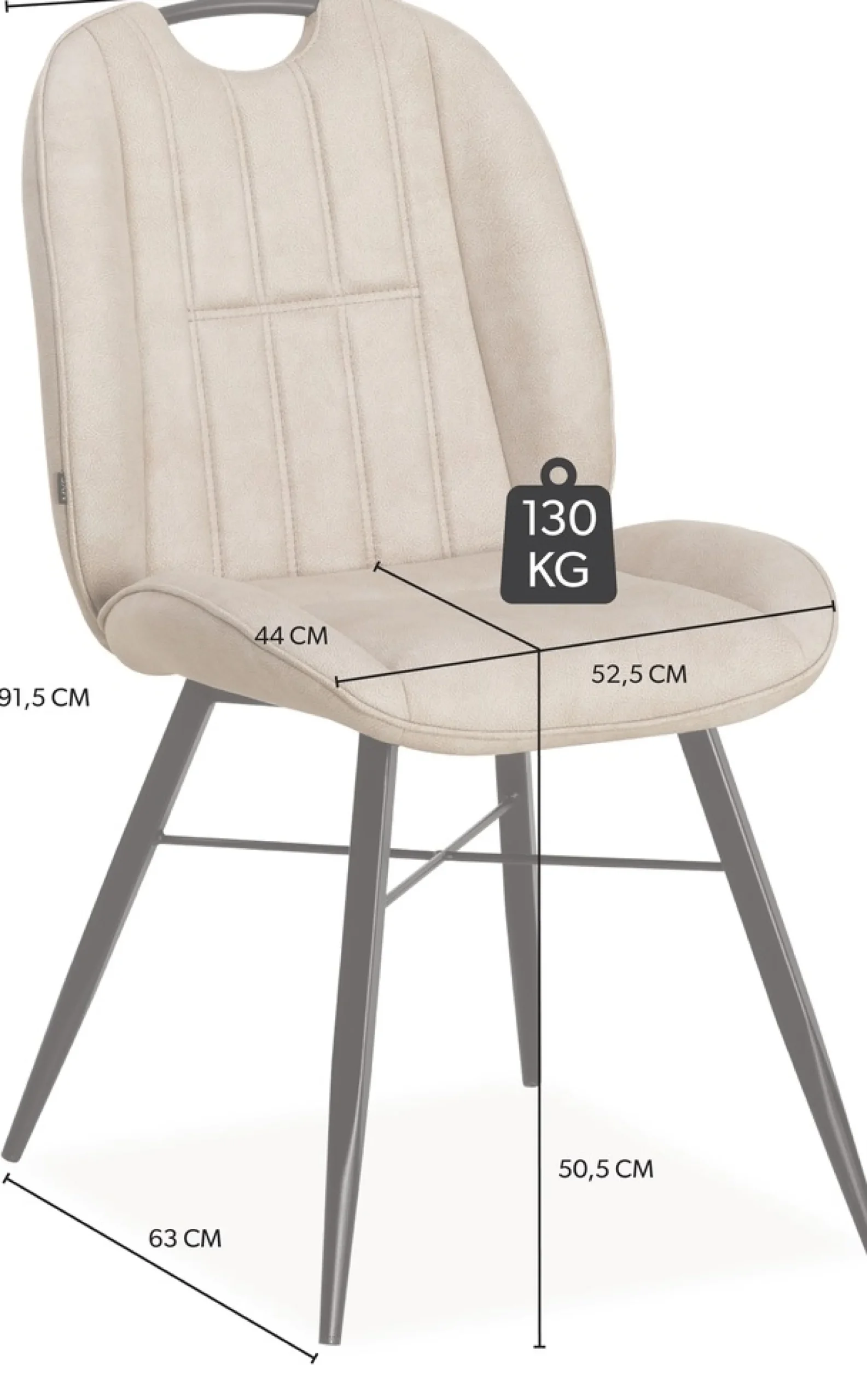 OMG Design Esszimmerstuhl »Shelton« (Set) 1 Stk.Esszimmerstuhl, pflegeleichter Bezug, mit Handgriff