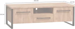 OMG Design TV-Schrank »Carriba Lowboard« mit Soft-Close, Breite 160 cm