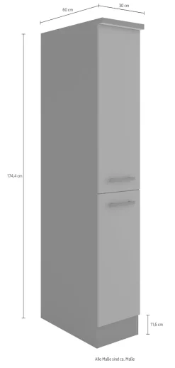 OPTIFIT Apothekerschrank »Bella« Breite 30 cm, Höhe 174,4 cm, 2 Auszüge