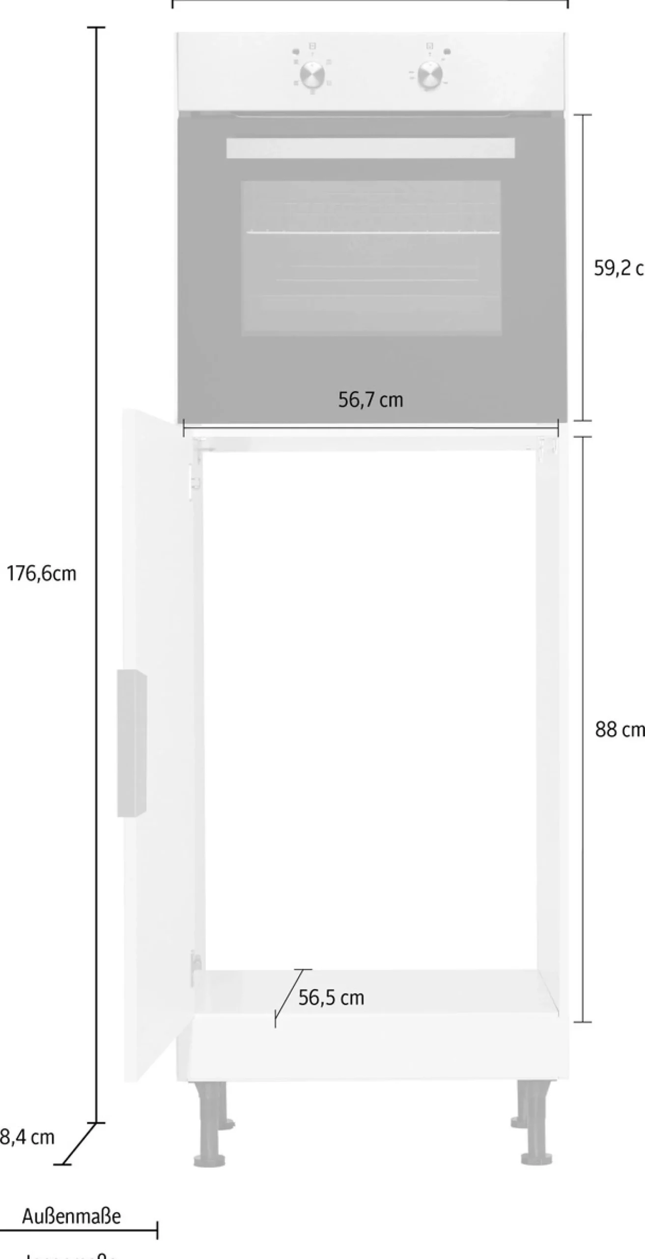 OPTIFIT Backofen/Kühlumbauschrank »Tara«