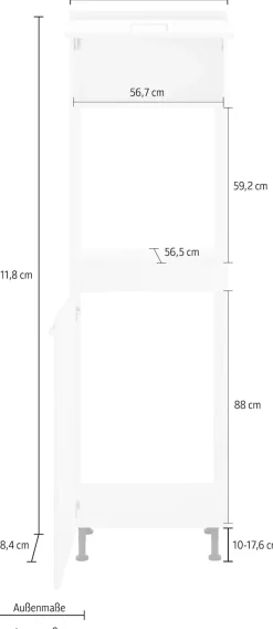 OPTIFIT Backofen/Kühlumbauschrank »Parma« Breite 60 cm