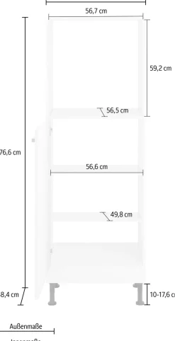 OPTIFIT Backofenumbauschrank »Parma« Breite 60 cm