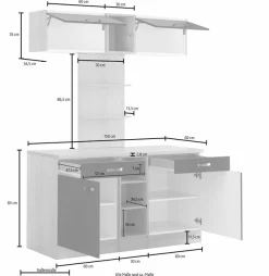 OPTIFIT Buffet »Faro« , mit Metallgriffen, Breite 150 cm