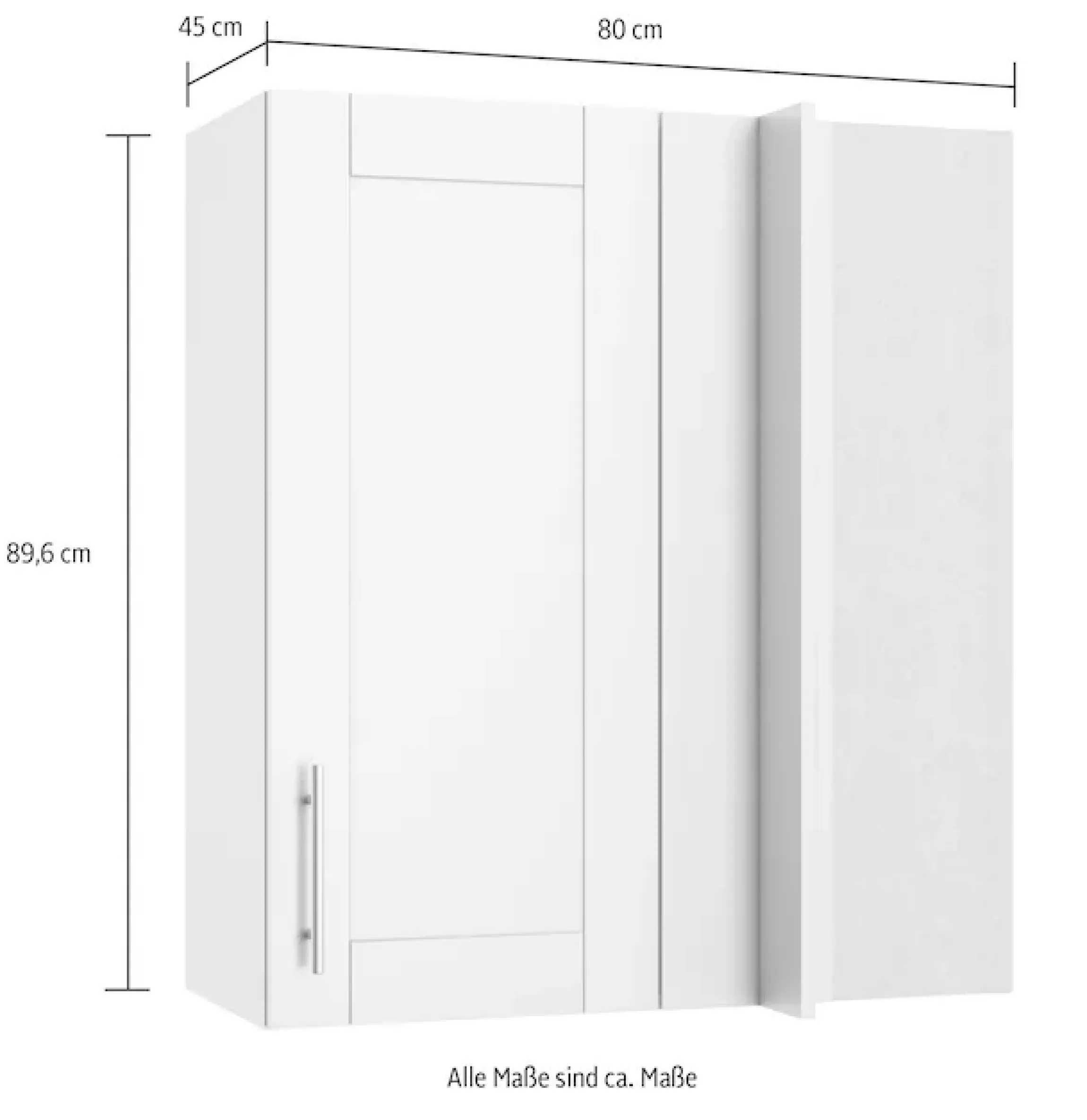 OPTIFIT Eckhängeschrank »Ahus« Breite 80 x 45 cm