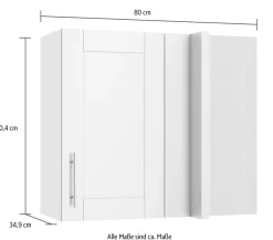 OPTIFIT Eckhängeschrank »Ahus« Breite 80 x 45 cm