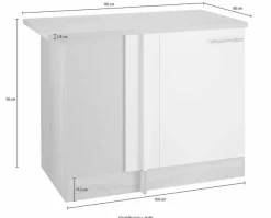 OPTIFIT Eckunterschrank »Kalmar« , Planungsmaß 110 x 60 cm