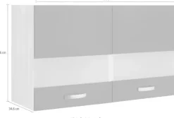 OPTIFIT Glashängeschrank »Faro« , mit Metallgriffen, Breite 100 cm