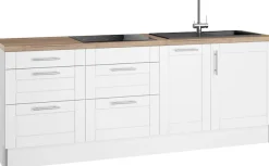 OPTIFIT Küche »Ahus« Breite 225 cm, wahlw. Mit E-Geräten, Soft Close Funktion, MDF Fronten