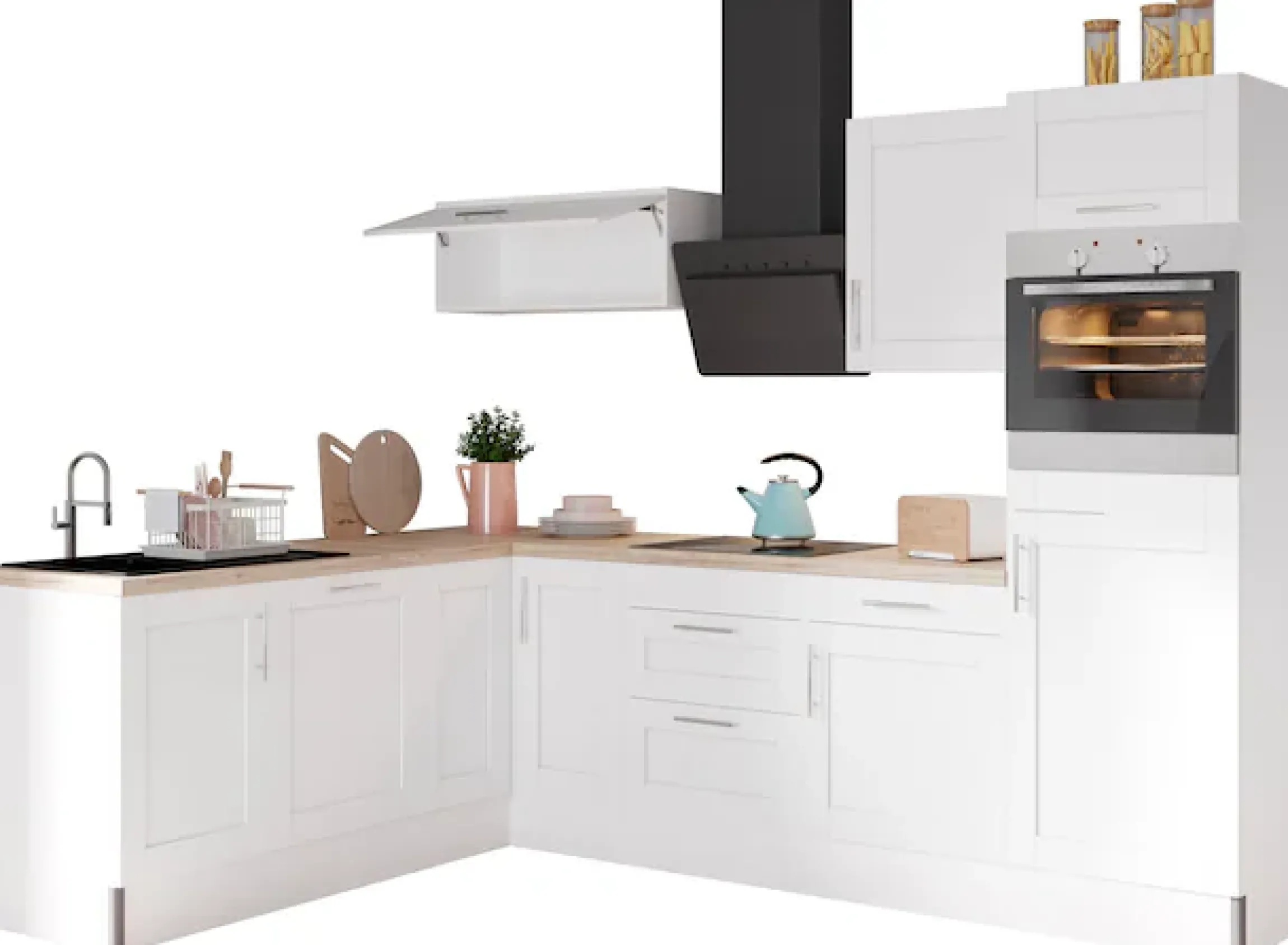 OPTIFIT Küche »Ahus« 200 x 270 cm breit, wahlweise mit E-Geräten, Soft Close Funktion