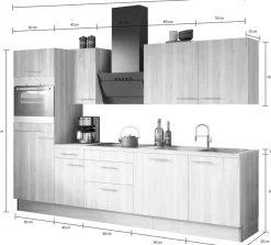 OPTIFIT Küche »Klara« Breite 270 cm, wahlweise mit E-Geräten