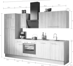 OPTIFIT Küche »Klara« Breite 270 cm, wahlweise mit E-Geräten