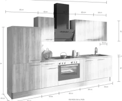 OPTIFIT Küche »Klara« Breite 270 cm, wahlweise mit E-Geräten