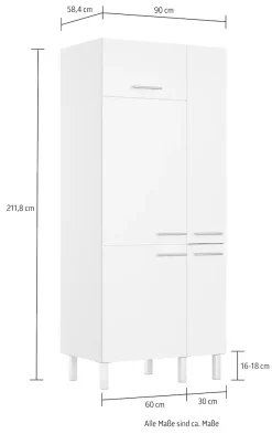OPTIFIT Küche »Lilly« Breite 90 cm, wahlweise mit E-Gerät
